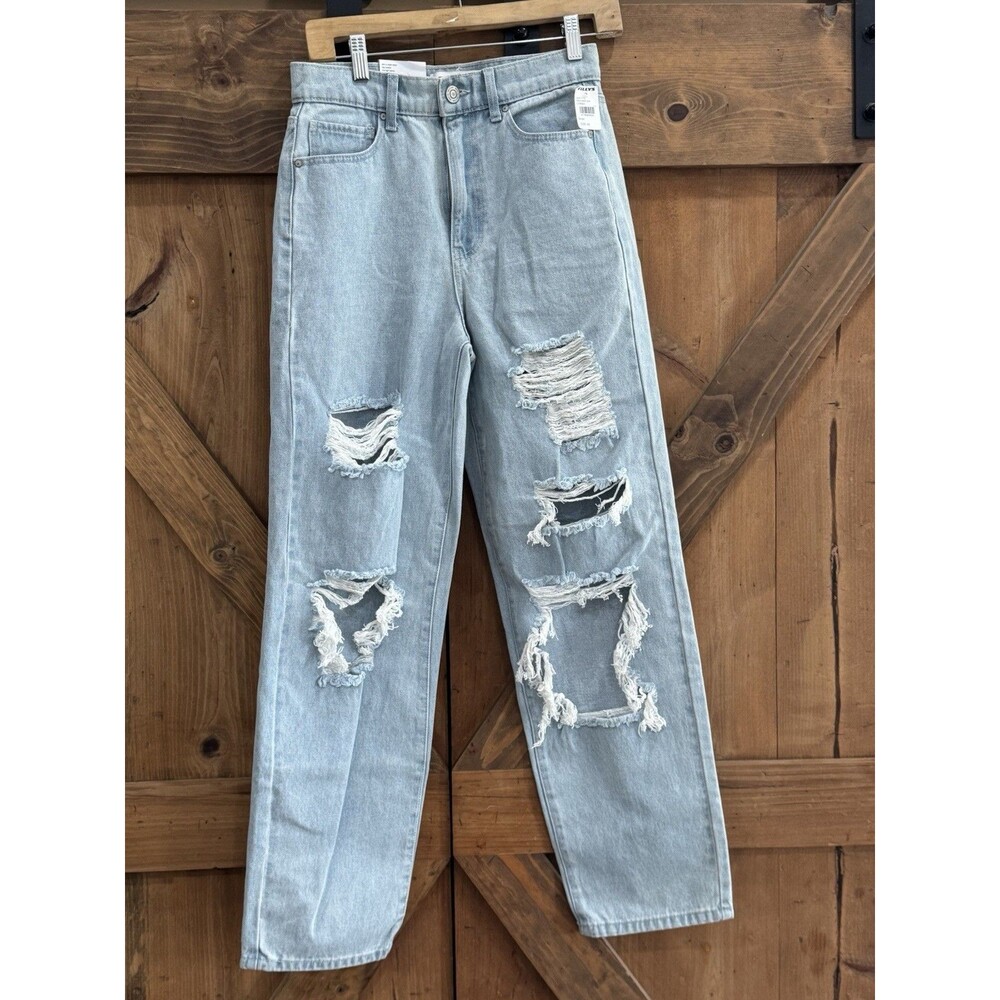 RSQ Wide Leg Baggy Jeans Women's Sz 26 Light Wash Streetwear Skater Grunge New